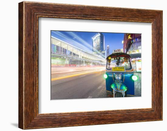 Traffic and Tuk Tuk on Ratchadamri Road, Bangkok, Thailand, Southeast Asia, Asia-Frank Fell-Framed Photographic Print