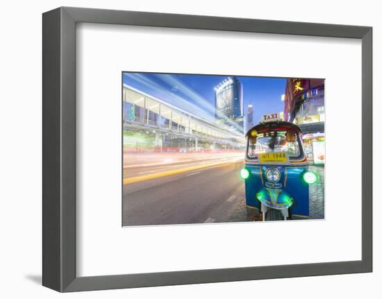 Traffic and Tuk Tuk on Ratchadamri Road, Bangkok, Thailand, Southeast Asia, Asia-Frank Fell-Framed Photographic Print