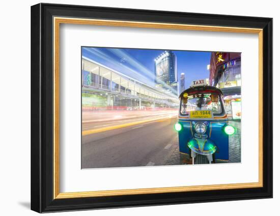 Traffic and Tuk Tuk on Ratchadamri Road, Bangkok, Thailand, Southeast Asia, Asia-Frank Fell-Framed Photographic Print