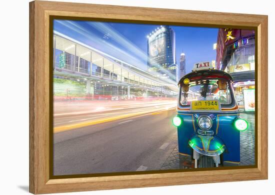 Traffic and Tuk Tuk on Ratchadamri Road, Bangkok, Thailand, Southeast Asia, Asia-Frank Fell-Framed Premier Image Canvas