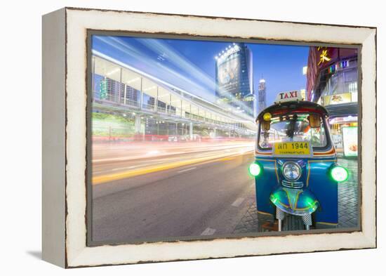 Traffic and Tuk Tuk on Ratchadamri Road, Bangkok, Thailand, Southeast Asia, Asia-Frank Fell-Framed Premier Image Canvas