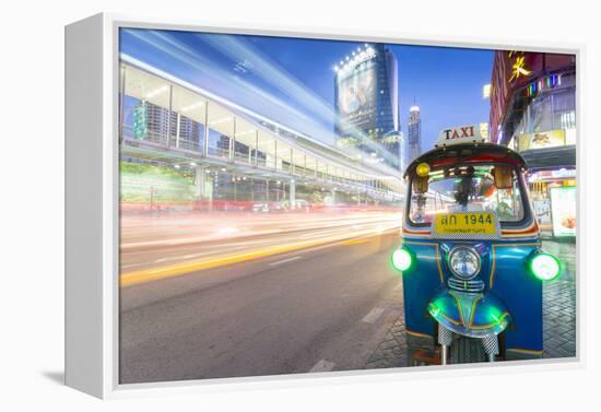 Traffic and Tuk Tuk on Ratchadamri Road, Bangkok, Thailand, Southeast Asia, Asia-Frank Fell-Framed Premier Image Canvas