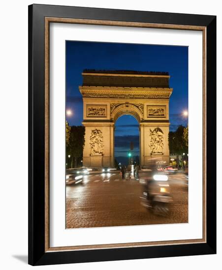 Traffic around Arc De Triomphe, Avenue Des Champs Elysees, Paris, France, Europe-Richard Nebesky-Framed Photographic Print