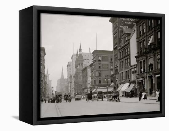 Traffic at Fifth Avenue and Forty-Second Street, New York, N.Y.-null-Framed Stretched Canvas
