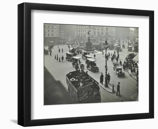 Traffic at Piccadilly Circus, London, 1912-null-Framed Photographic Print