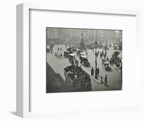 Traffic at Piccadilly Circus, London, 1912-null-Framed Photographic Print