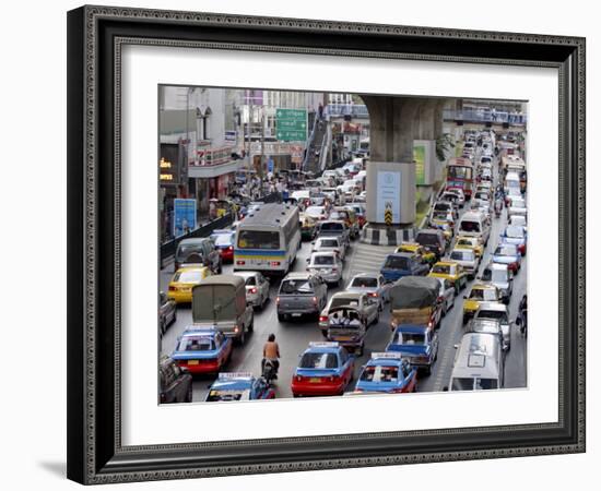 Traffic Chaos in Bangkok, Thailand, Southeast Asia, Asia-Andrew Mcconnell-Framed Photographic Print