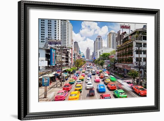 Traffic Congestion in Central Bangkok, Thailand, Southeast Asia, Asia-Gavin Hellier-Framed Photographic Print