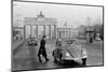 Traffic control at the Brandenburg gate.Refugees reached the West on foot or by subway. Berlin,1959-Erich Lessing-Mounted Photographic Print