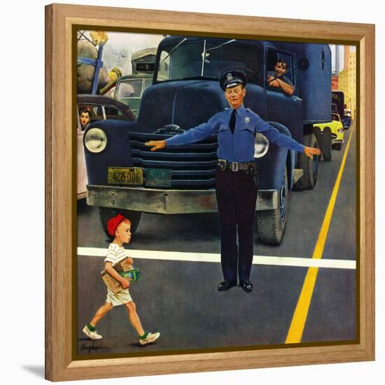 "Traffic Cop," September 3, 1949-George Hughes-Framed Premier Image Canvas