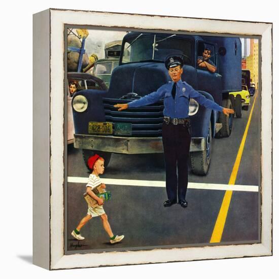 "Traffic Cop," September 3, 1949-George Hughes-Framed Premier Image Canvas