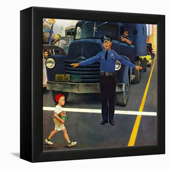 "Traffic Cop," September 3, 1949-George Hughes-Framed Premier Image Canvas