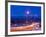 Traffic Flows into Town on Highway 93 at Dusk in Winter in Whitefish, Montana, Usa-Chuck Haney-Framed Photographic Print