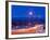 Traffic Flows into Town on Highway 93 at Dusk in Winter in Whitefish, Montana, Usa-Chuck Haney-Framed Photographic Print