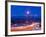 Traffic Flows into Town on Highway 93 at Dusk in Winter in Whitefish, Montana, Usa-Chuck Haney-Framed Photographic Print