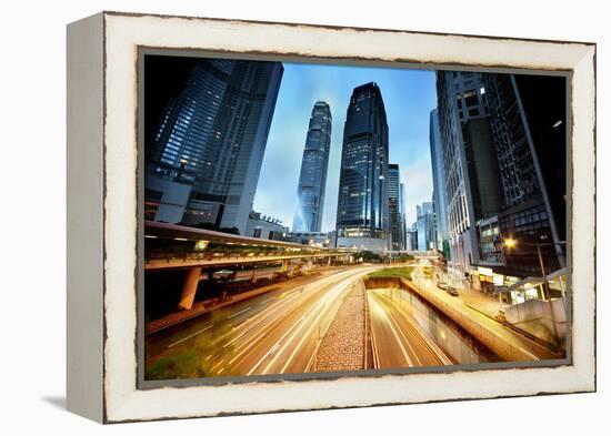 Traffic in Hong Kong-Iakov Kalinin-Framed Premier Image Canvas