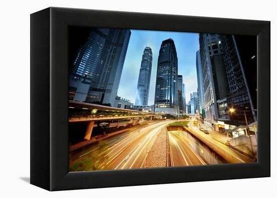 Traffic in Hong Kong-Iakov Kalinin-Framed Premier Image Canvas