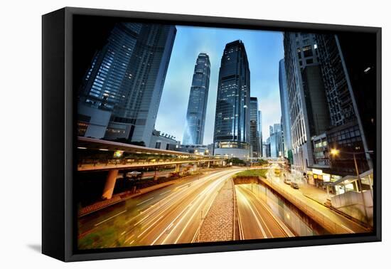 Traffic in Hong Kong-Iakov Kalinin-Framed Premier Image Canvas