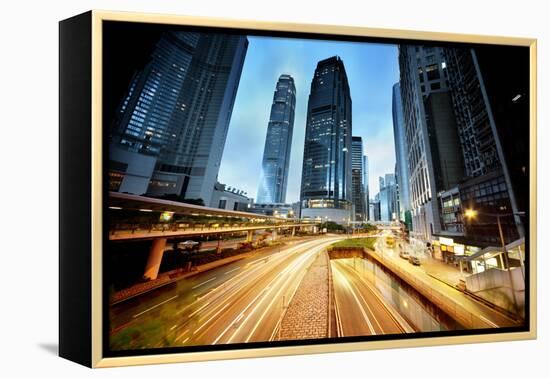 Traffic in Hong Kong-Iakov Kalinin-Framed Premier Image Canvas