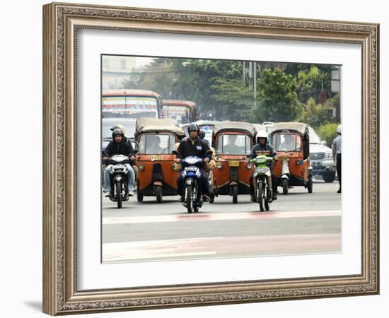 Traffic Including Tuk-Tuk or Bajaj, Jakarta, Java, Indonesia, Southeast Asia-Porteous Rod-Framed Photographic Print