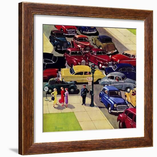 "Traffic Jam", April 28, 1956-Earl Mayan-Framed Giclee Print