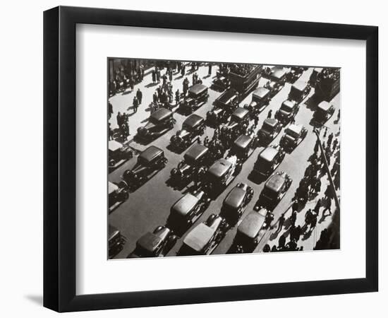 Traffic jam on Fifth Avenue at 49th Street, New York, USA, early 1929-Unknown-Framed Photographic Print