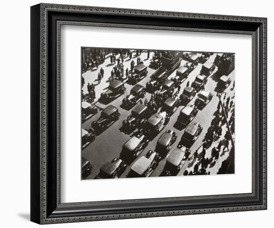 Traffic jam on Fifth Avenue at 49th Street, New York, USA, early 1929-Unknown-Framed Photographic Print