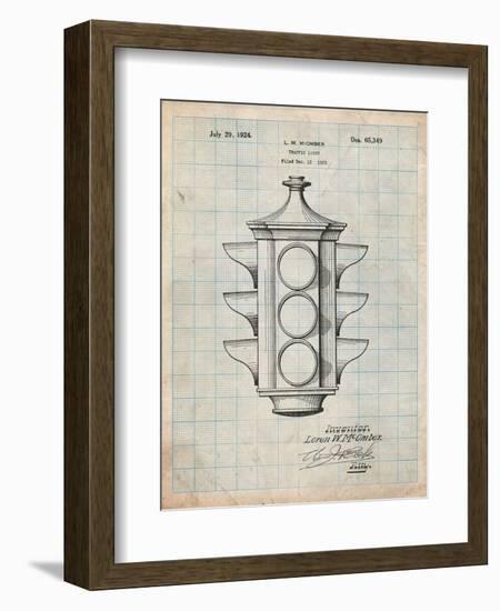 Traffic Light 1923 Patent-Cole Borders-Framed Art Print