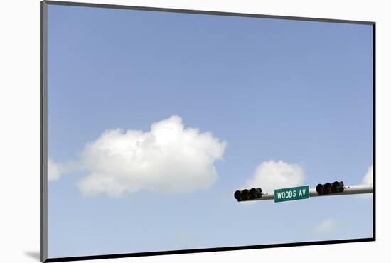 Traffic Light at Crossroads, Woods Avenue, Florida Scenic Highway, North 1, Key Largo-Axel Schmies-Mounted Photographic Print