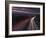 Traffic Light Trails in the Evening on the M1 Motorway Near Junction 28, Derbyshire, England, UK-Neale Clarke-Framed Photographic Print