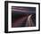 Traffic Light Trails in the Evening on the M1 Motorway Near Junction 28, Derbyshire, England, UK-Neale Clarke-Framed Photographic Print