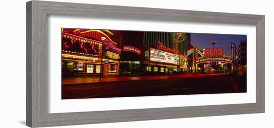 Traffic on a City Street, Virginia Street, Reno, Nevada, USA-null-Framed Photographic Print