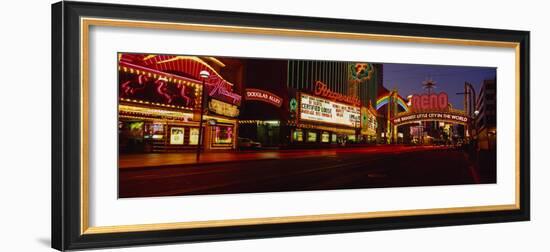 Traffic on a City Street, Virginia Street, Reno, Nevada, USA-null-Framed Photographic Print