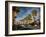 Traffic on Road with Palm Trees at the Roadside, South Palm Canyon Drive, Palm Springs-null-Framed Photographic Print