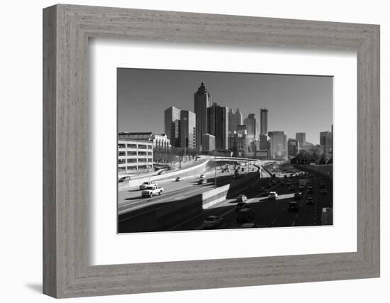 Traffic on the road in a city, Atlanta, Georgia, USA-Panoramic Images-Framed Photographic Print