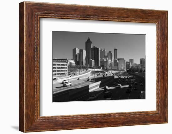 Traffic on the road in a city, Atlanta, Georgia, USA-Panoramic Images-Framed Photographic Print