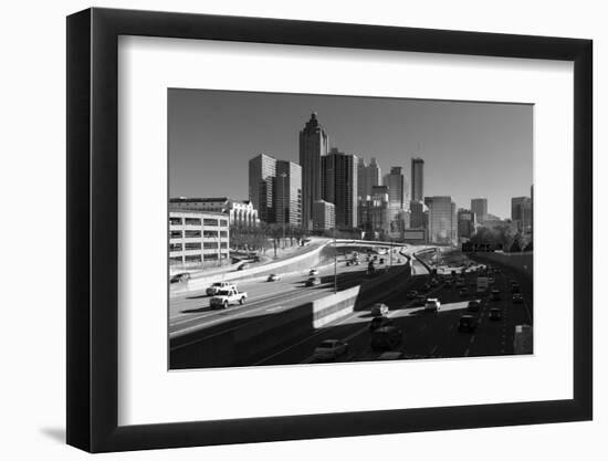 Traffic on the road in a city, Atlanta, Georgia, USA-Panoramic Images-Framed Photographic Print