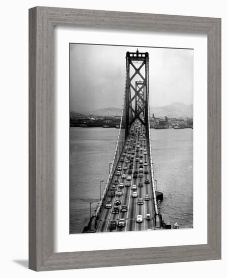 Traffic on the San Francisco Oakland Bay Bridge-Carl Mydans-Framed Photographic Print