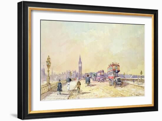 Traffic on Westminster Bridge-John Sutton-Framed Giclee Print