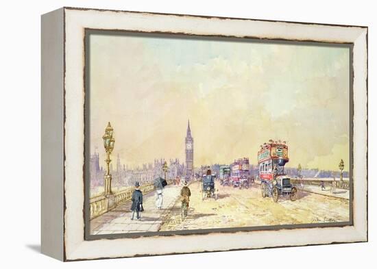 Traffic on Westminster Bridge-John Sutton-Framed Premier Image Canvas