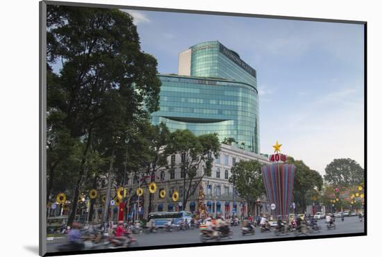 Traffic Passing Diamond Plaza, Ho Chi Minh City, Vietnam, Indochina, Southeast Asia, Asia-Ian Trower-Mounted Photographic Print