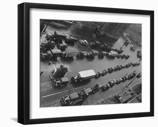 Traffic Piled Up at the New Jersey Entrance of the Holland Tunnel-Margaret Bourke-White-Framed Photographic Print