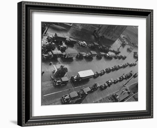 Traffic Piled Up at the New Jersey Entrance of the Holland Tunnel-Margaret Bourke-White-Framed Photographic Print