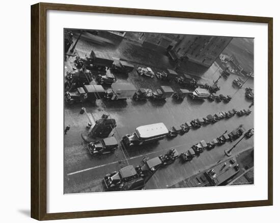 Traffic Piled Up at the New Jersey Entrance of the Holland Tunnel-Margaret Bourke-White-Framed Photographic Print