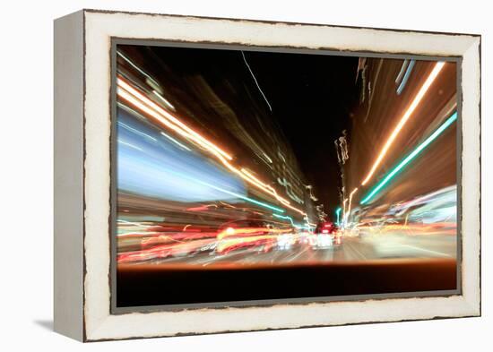 Traffic Timelapse NYC-null-Framed Stretched Canvas