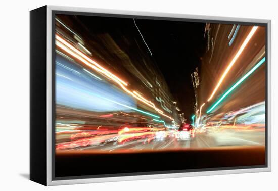Traffic Timelapse NYC-null-Framed Stretched Canvas