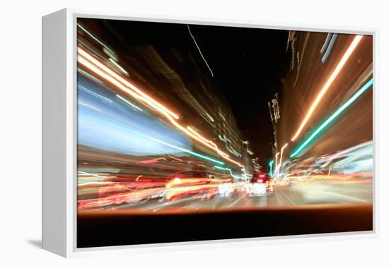 Traffic Timelapse NYC-null-Framed Stretched Canvas