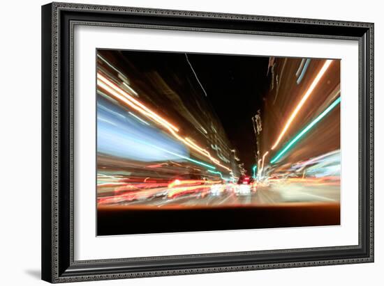 Traffic Timelapse NYC-null-Framed Photo