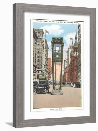 Traffic Tower, Midtown Manhattan-null-Framed Art Print