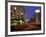 Traffic Trails and Theatre Signs at Night Near Piccadilly Circus, London, England-Lee Frost-Framed Photographic Print